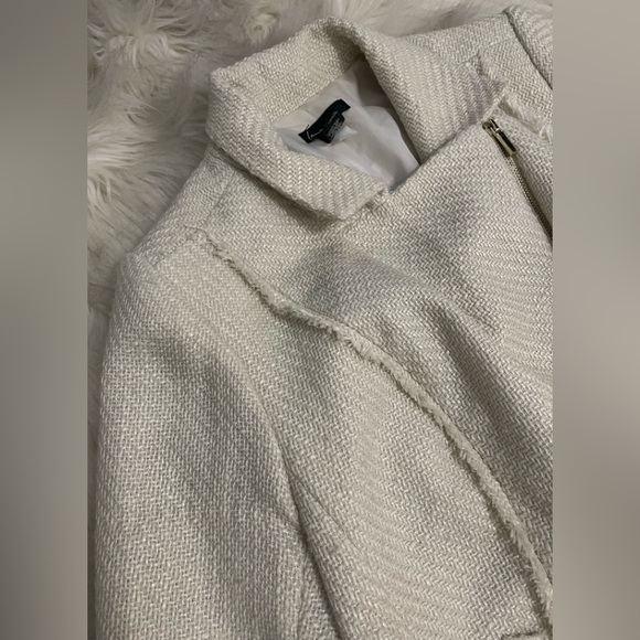 Lane Bryant Lined Tweed Jacket - Ivory Sz 18 - Picture 2 of 4